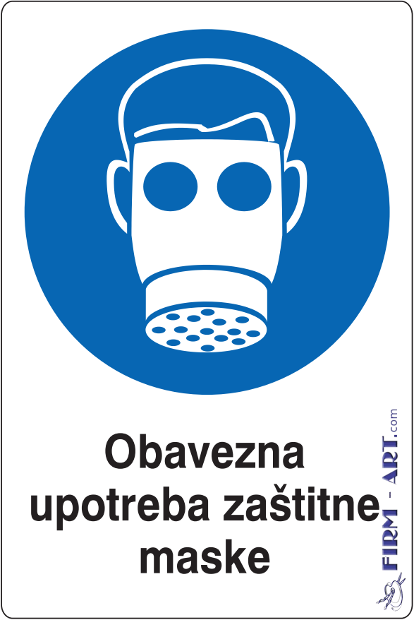 Znaci obaveze - Obavezna upotreba zaštitne maske (Sito štampa firm-art.com) 